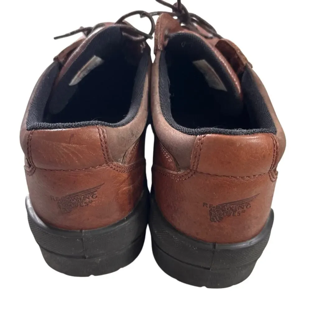 Redwing Men’s Brown Leather Loafer Steel Toe Shoes